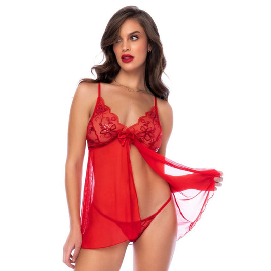 Nuisette scintillante rouge du S au 4XL