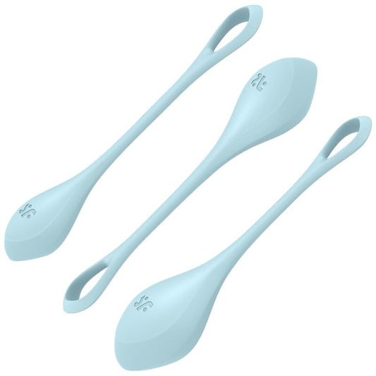 Boules de Geisha Satisfyer Yoni Power 2 - Set de 3 - Bleu