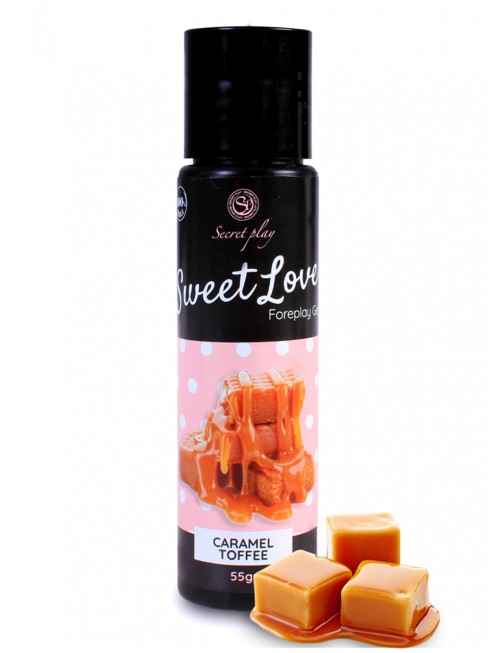 massage et lubrifiant comestible au caramel