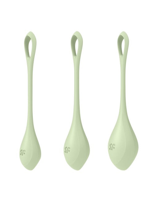 Boules de Geisha Satisfyer Yoni Power 2 - Set de 3 - Vert pastel